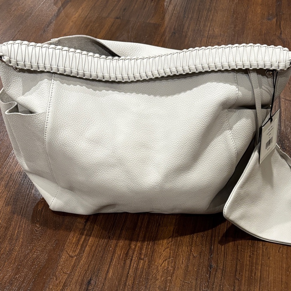 CALLISTA Tote Braided Handle Stone color New